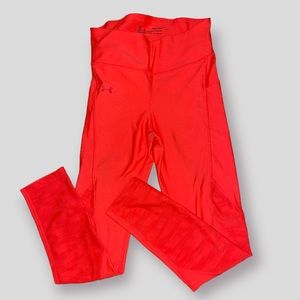 Under armor hot pink leggings with pockets